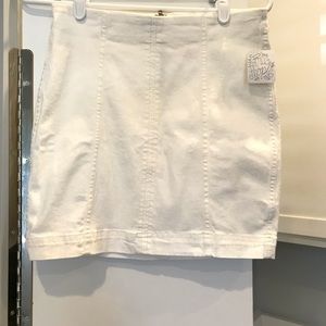 NWT Free People White Denim Miniskirt Size 4